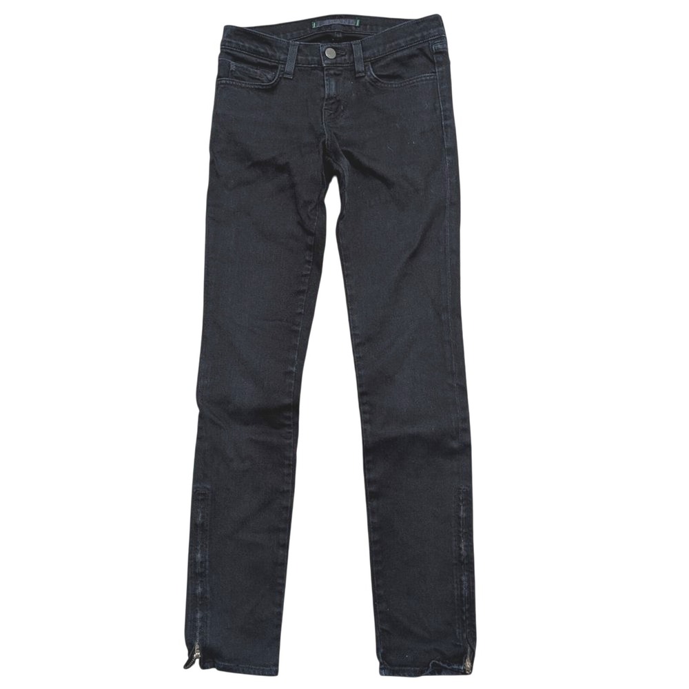 J Brand Womens 25 Skinny Jeans The Deal Style Dark Denim Zip Ankles Stretch